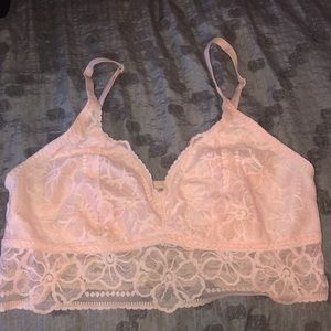 Peach lace bralette